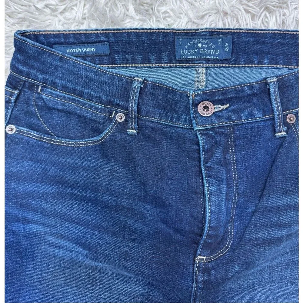 EUC Dark Blue Women’s Lucky Brand Jeans Hayden Skinny Size 12/31 - Picture 5 of 10